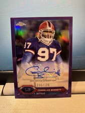 2023 Topps Chrome Cornelius Bennett AUTO 156/175 Purple Refractor Composite