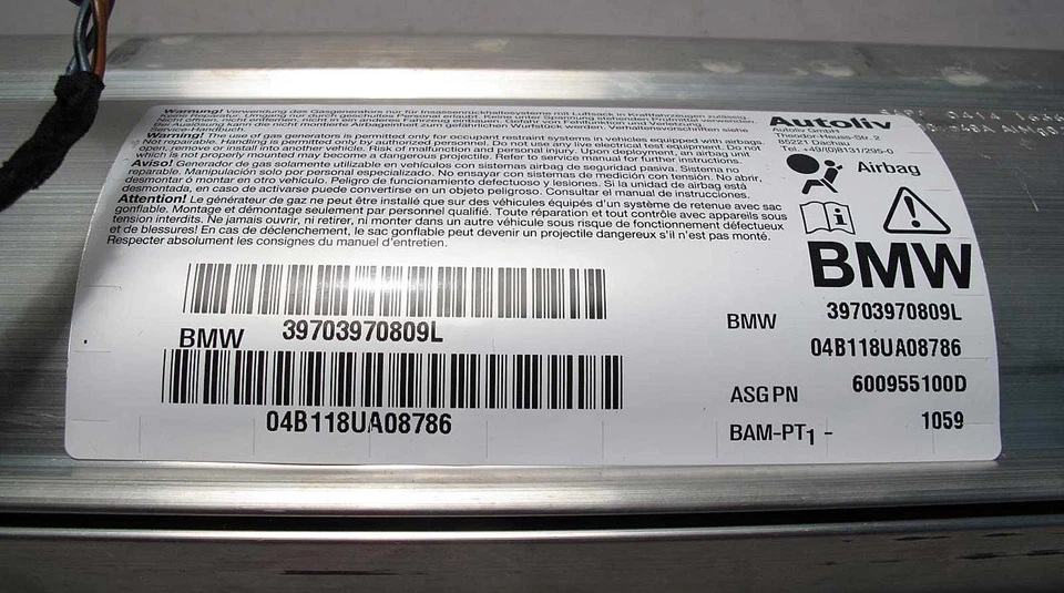 Módulo airbag tablero pasajero derecho BMW E60 serie 5 SRS 2004-2010 USADO OEM Foto 2 de 3