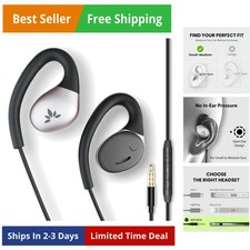 Resolve   3.5mm AUX Wired Open-Ear Earbuds w/Mic  Over-Ear Hook, for Women, ...
