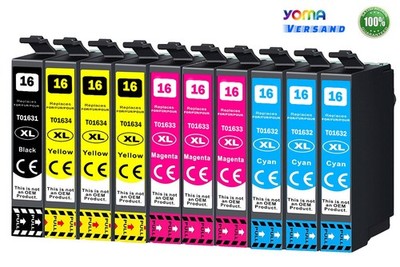 1-10 Patronen für Epson 16XL WF-2530 2510 2760 2750 2630 2650 2010 kein original