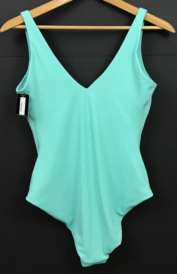 Nuevo con etiquetas Traje de baño de una pieza Spanx azul tropical turquesa piqué moldeador talla L Foto 2 de 4