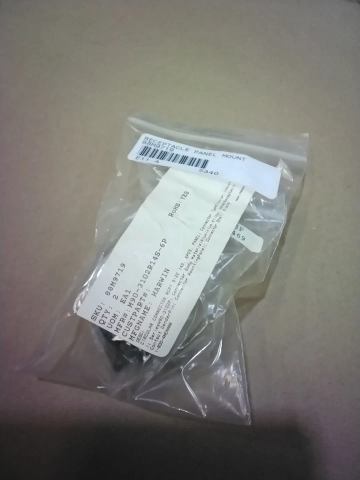 Harwin M90-3102R14S-6P 6 Pos. Circular Panel Mount Conn. Plug contact - Image 3 of 4