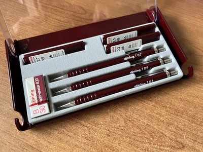 Set of Vintage Mechanical Pencils ROTRING T : West Germany : NOS