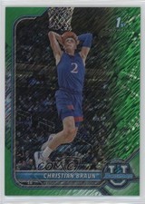 2021-22 Bowman U Green Shimmer Refractor 67/99 Christian Braun #6 1g0v