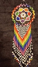 Tribal Native American Style dream catcher Handmade Bead Glass dream catcher