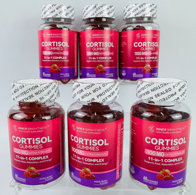 Inner Brightness Healthcare Cortisol Gummies 1100MG 11In1 Complex 6 PK 05/2027+
