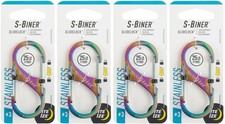 Nite Ize S-Biner SlideLock Stainless Steel Carabiner 3 - Spectrum 4-Pack 