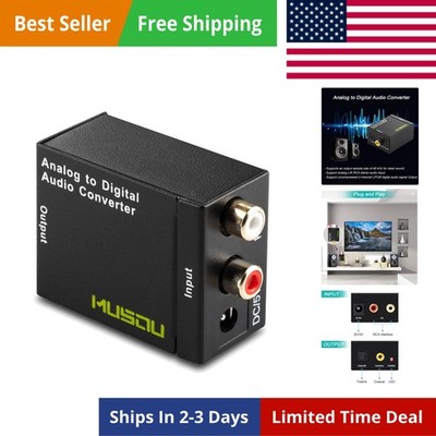 RCA Analog to Digital Optical Toslink Coaxial Audio Converter Adapter with Op...