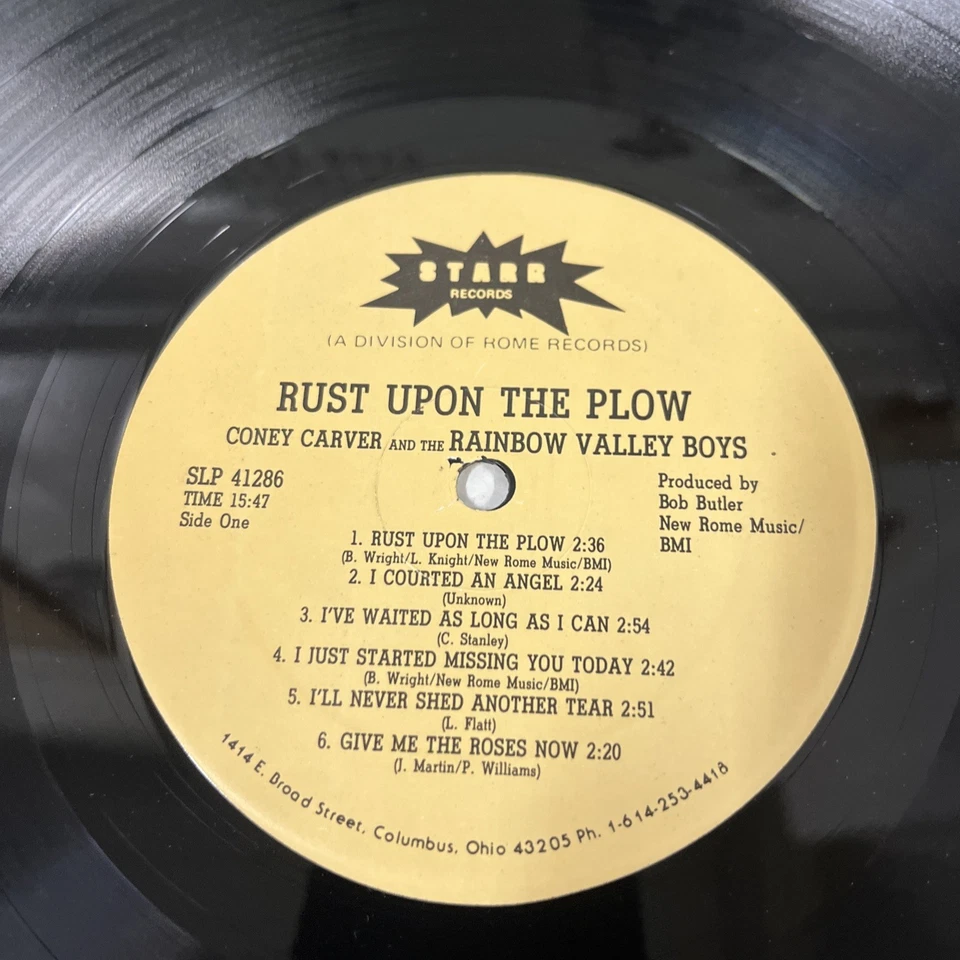 Coney Carver And The Rainbow Valley Boys Rust Upon The Plow Bluegrass Vinyl VG+ - Image 3 of 4