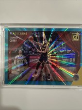 2021-22 Panini Donruss - Magicians Stephen Curry #9 Holo Teal Laser
