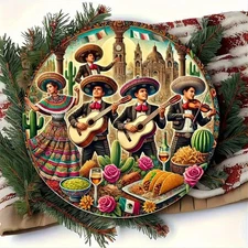 Mexican Mariachi Band Wall Art Vibrant Cultural Decor