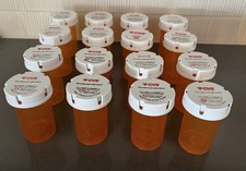 Lot of 16 Empty Plastic RX Pill Prescription Medicine Bottles For Crafts Storage
