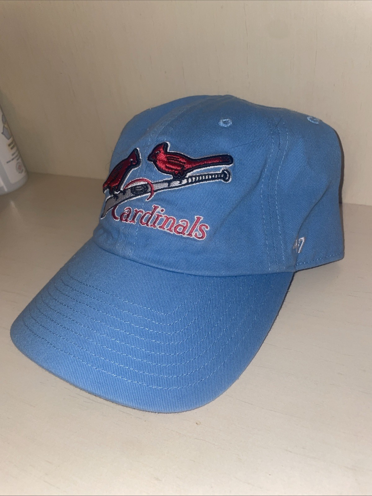 '47 Brand Clean Up Light Blue St. Louis Cardinals Cooperstown Adjustable Hat Cap