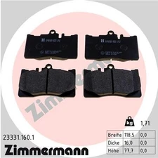Front axle Zimmermann 23331.160.1 brake pad set, disc brake for Lexus