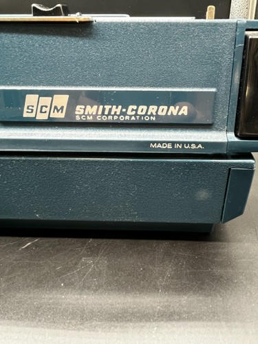 Vintage Electric Smith-Corona Coronet XL Coronamatic off Blue Typewriter Tested - Picture 7 of 12
