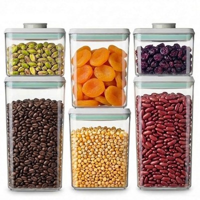 Airtight Food Storage Containers Set 6 Pcs Stackable with Lids Kitchen