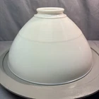 Vtg White MILK GLASS~SHADE Rib Pattern Floor Lamp Globe Torchiere Diffuser 10”