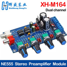 XH-M164 NE5532 Stereo Pre-Amp Preamplifier Tone Board Audio 4 Channels Amplifier