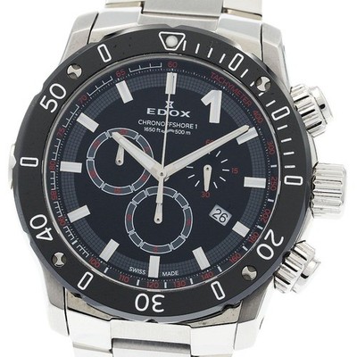 EDOX Chronoffshore1 Quartz Chronograph Mens Watch 46mm Ref 10221 wrist 18cm