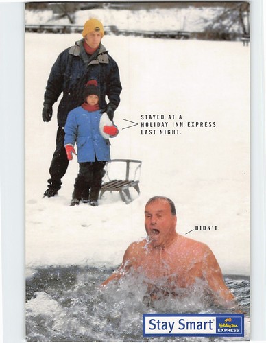 Postcard Holiday Inn Express Stay Smart Advertisement Humor Card