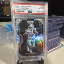 Panini Chronicles Prizm Black Silver Tua Tagovailoa #PB-2 Dolphins RC PSA 10