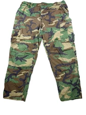 Mens USGI Woodland Trousers Camouflage Combat Cargo Pants Military BDU Camo L