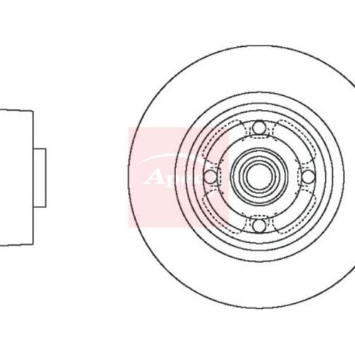 For RENAULT MEGANE II 2001 to 2012 BRAKE DISC (REAR) (SINGLE) DSK2442