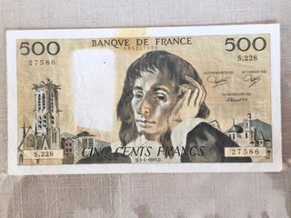 France 500 francs Pascal 3 4 1985D S228 voir état