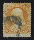 CKStamps: US Stamps Collection Scott#100 30c Franklin Used Tiny Thin CV$950