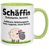 Beste Chefin Geschenk Tasse – „SchäFfin - Substantiv Feminin“