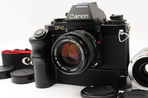 [NEAR MINT] Canon New F-1 AE Finder 35mm SLR NFD 50mm F1.4 Lens From JAPAN #93