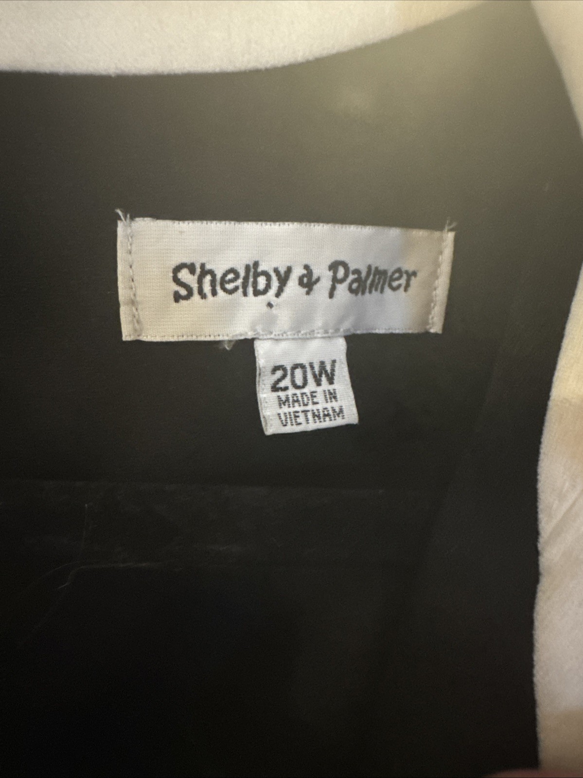 Shelby & Palmer Black  And White Wednesday Addams Looking Dress 3/4 Sleeves