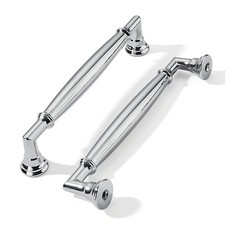 2-Pack 5in 128mm Polished Chrome Heavy Duty Solid Cabinet Handles Pulls