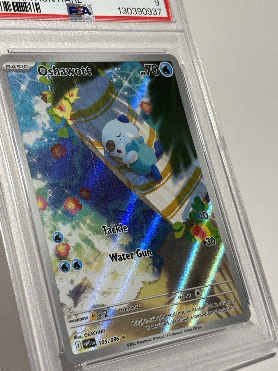 oshawott pokemon card holographic Pokemon SV Black Bolt White Flare 021/086 Oshawott Holo Poster Collection Promo