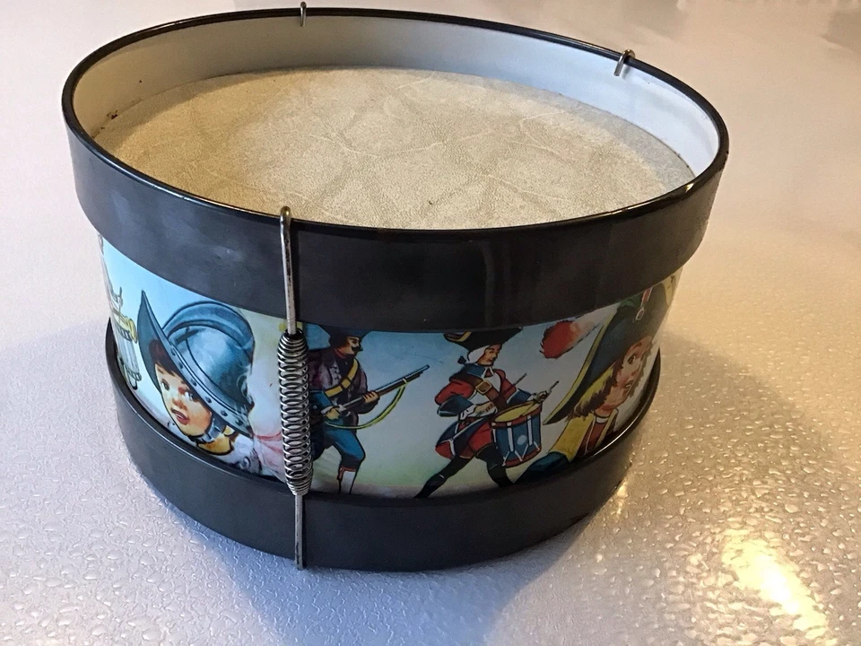 Jouet Ancien Tambour Tôle Lithographiée  1er Empire Guerre Espagne Napoleon 1960 - Photo 4/4