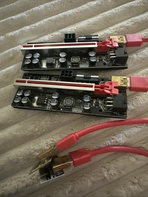 2 pcs Newest GPU Riser VER009S PCIE Riser 6 PIN For GPU Mining ETH USB 3.0
