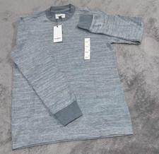 Men's Long Sleeve Textured Henley T-Shirt - Goodfellow  Co Blue S NWT