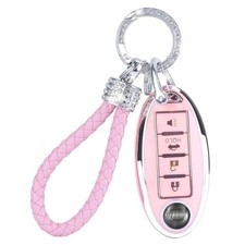 Key Fob Cover with Bling Lanyard, Compatible with Altima Rogue For Nissan