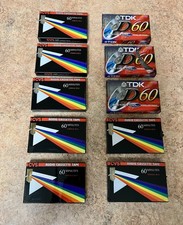 Lot of 10 Audio Cassette Tapes Assorted CVS  TDK All New Sealed
