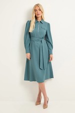 Wallis Turquoise Shirt Dress Womens Daywear Dresses