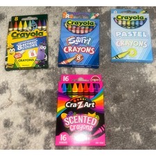 Crayola Crayon Sets 4 Retro Colors, Swirl, Scented, Patel NEW