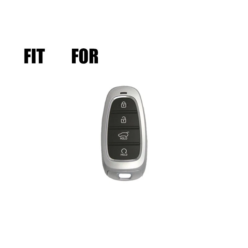 Funda protectora de cuero genuino para llavero de coche para Hyundai Tucson Sonata Santa Fe Foto 2 de 4