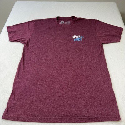 Speed Society Graphic T Shirt Mens XL Burgundy Good Heathered Motor Sports Tee