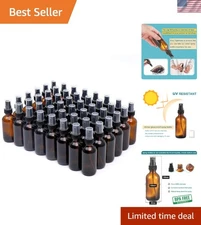 Leakproof Glass Spray Bottles 2 oz 48 Pack