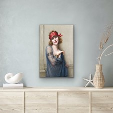 vintage painting, Victorian woman, Canvas Wall Art Picture Print
