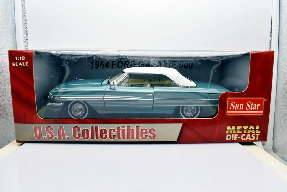 Modellino auto americane scala 1:18 Ford galaxie 500 diecast modellismo sun star - Immagine 2 di 4