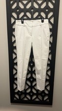 Loft Tailored WhiteDress Pants Size 10 Curvy Skinny Ankle Excellent
