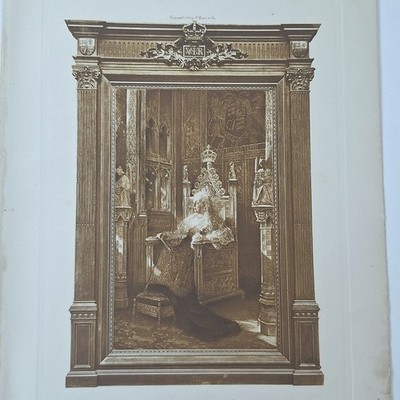 Antique Photogravure PORTRAIT OF H.M. THE QUEEN OF ENGLAND BG&S 1900 9''x12''
