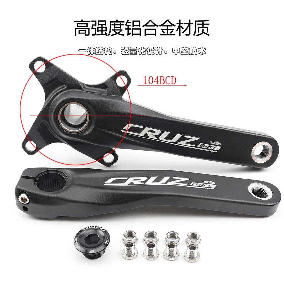 Juego de bielas de bicicleta 104BCD MTB 170mm175mm 32T 34T 36T 38T plato Foto 2 de 4