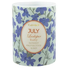 July Birth Month Battery Operated Flameless Pillar Candle 4" x 3"